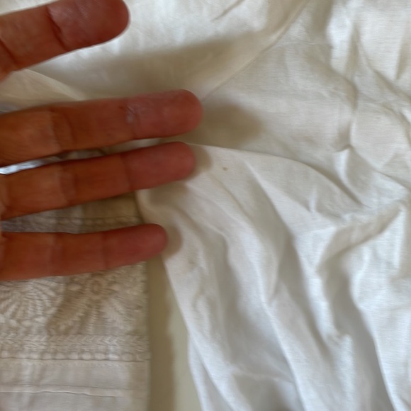 Cleobella White Cotton Embroidered Peplum Top Small - Picture 6 of 9